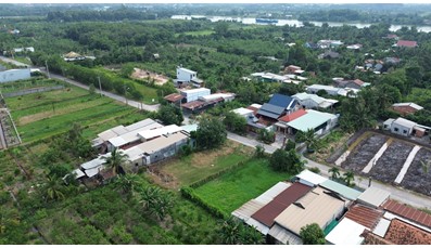 THCC130 Đất làm biệt thự Củ Chi 474m2 xã Trung An có 300m2 thổ cư mặt tiền đường Trung An 15m gần sông Sài Gòn
