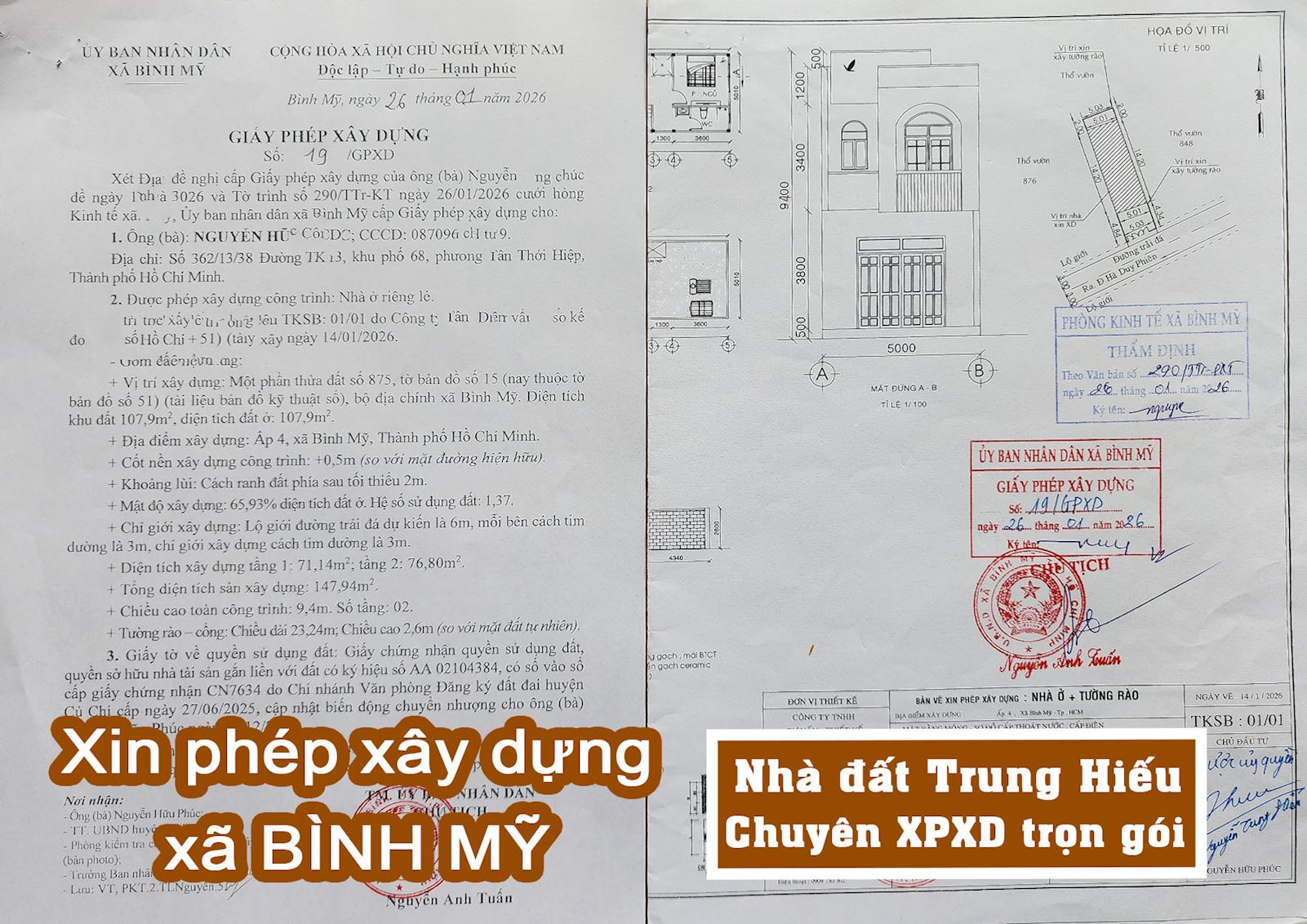 Xin phép xây dựng xã Bình Mỹ - Dịch vụ trọn gói an tâm pháp lý