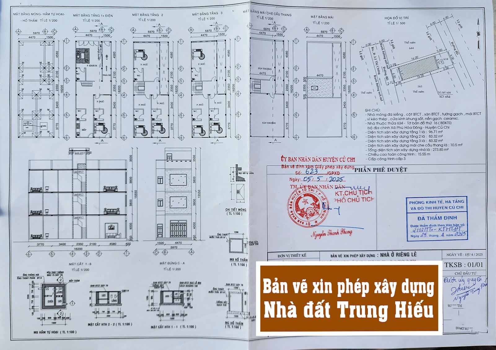 Bản vẽ xin phép xây dựng xã Phú Hòa Đông - TP Hồ Chí Minh