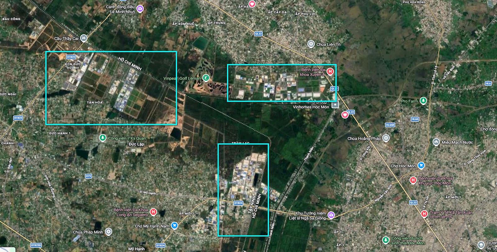 Bao quanh Vinhomes SaiGon Park có sẵn 3 KCN Tân Phú Trung - Đức Hòa - Xuyên Á