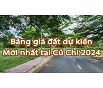 Bảng giá đất dự kiến mới nhất tại Củ Chi 2024 - 2025