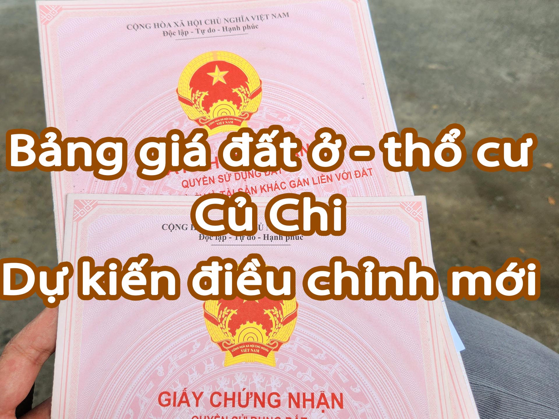 Bảng giá đất ở huyện Củ Chi tháng 10 điều chỉnh mới nhất 2024 - 2025