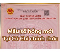 Mẫu sổ hồng mới tại Củ Chi chính thức còn 2 mặt và mã QR