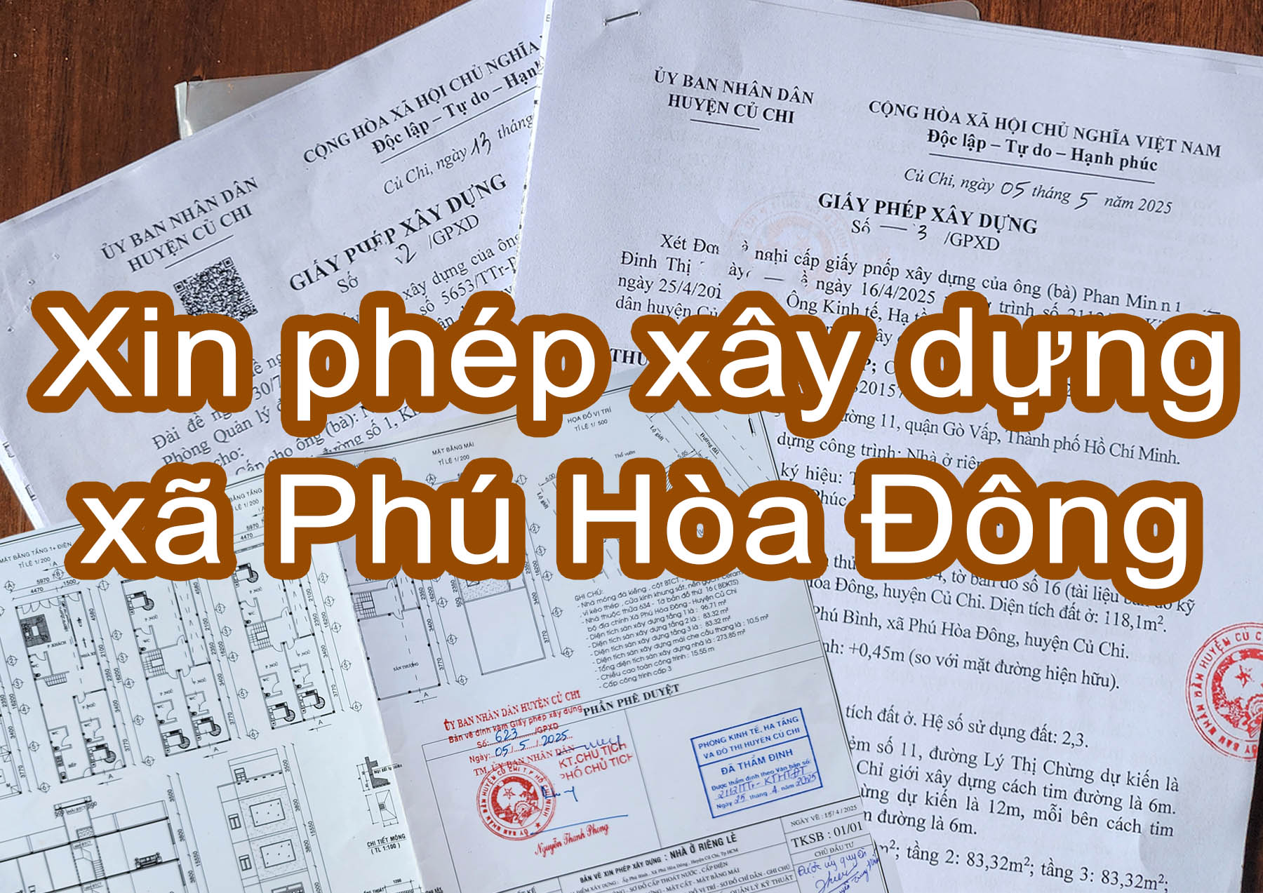Xin phép xây dựng xã Phú Hòa Đông - Thực hiện hồ sơ trọn gói