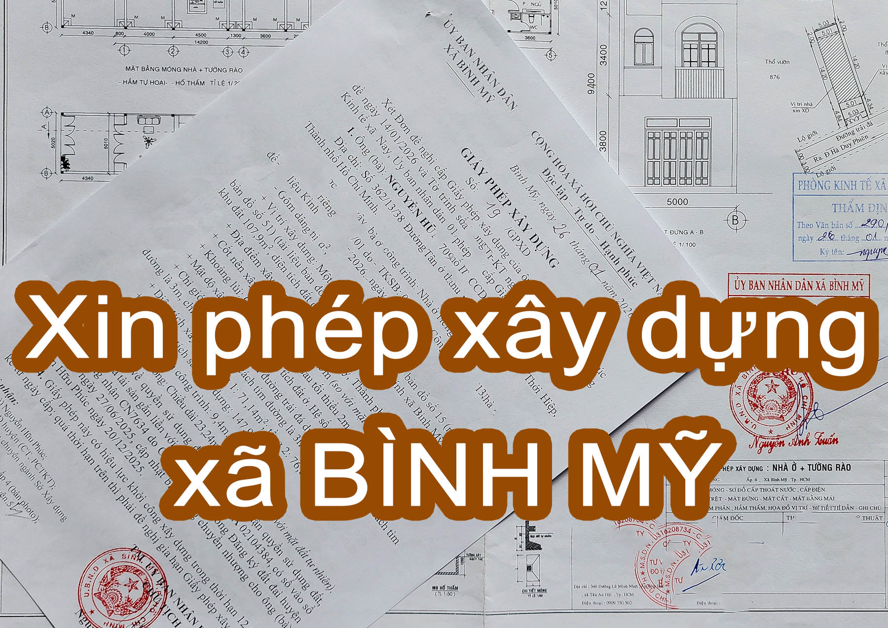 Xin phép xây dựng xã Bình Mỹ - Dịch vụ trọn gói an tâm pháp lý